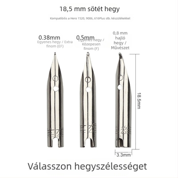 Hero tollhegy EF — csere tollhegy, fémből, kompatibil 359, 1060, 1021, 6006; 10 db/csomag