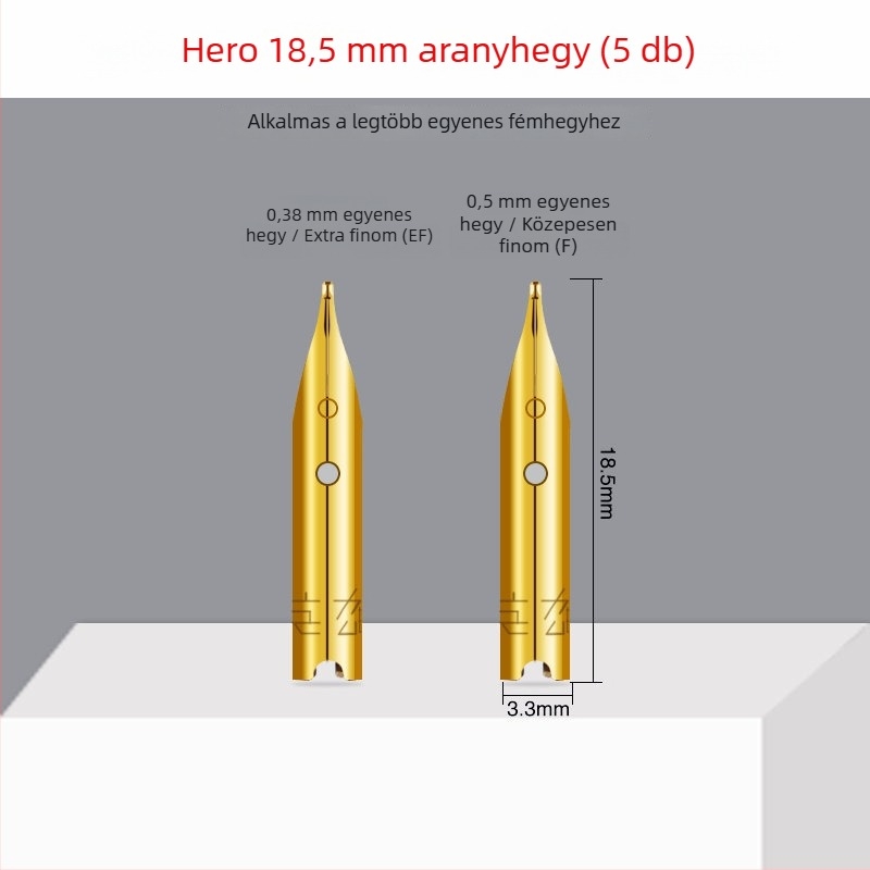 Hero tollhegy EF — csere tollhegy, fémből, kompatibil 359, 1060, 1021, 6006; 10 db/csomag