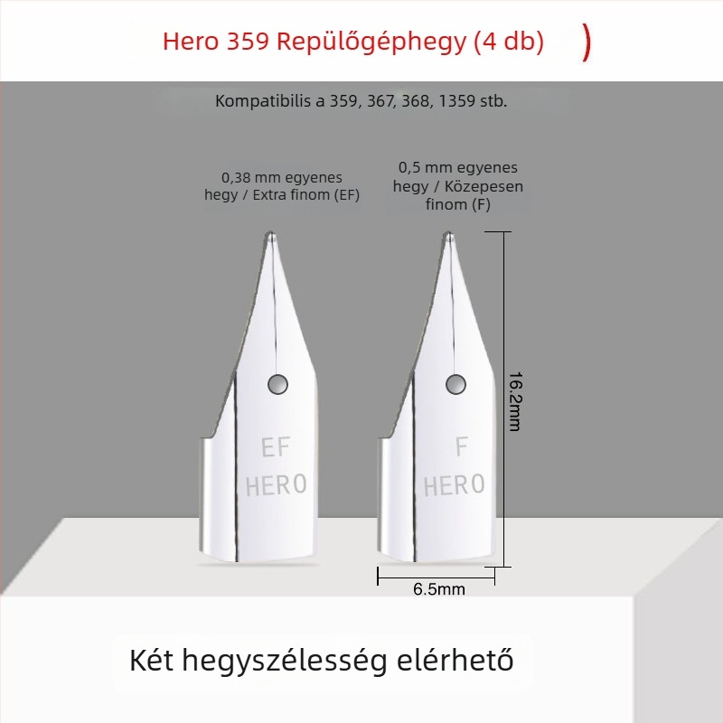 Hero tollhegy EF — csere tollhegy, fémből, kompatibil 359, 1060, 1021, 6006; 10 db/csomag