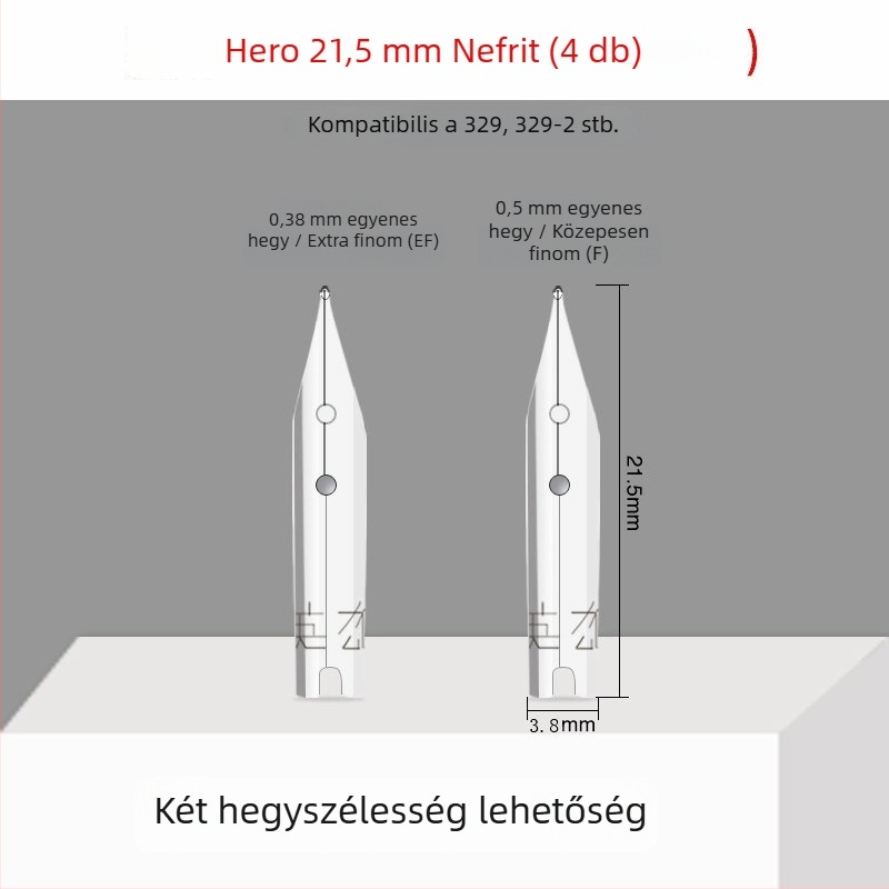 Hero tollhegy EF — csere tollhegy, fémből, kompatibil 359, 1060, 1021, 6006; 10 db/csomag