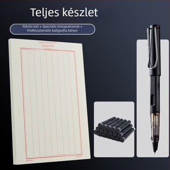 Kaligráfia toll 0.7/0.5 tollhegyekkel, cserélhető tintatartály, forgó tinta felszívás, műanyag test, modell gb0049