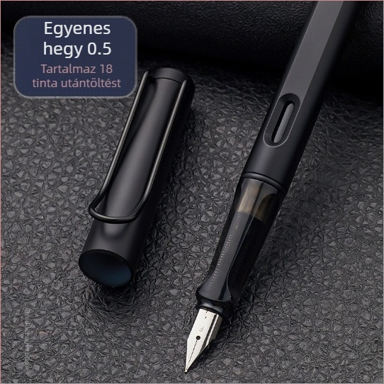 Kaligráfia toll 0.7/0.5 tollhegyekkel, cserélhető tintatartály, forgó tinta felszívás, műanyag test, modell gb0049