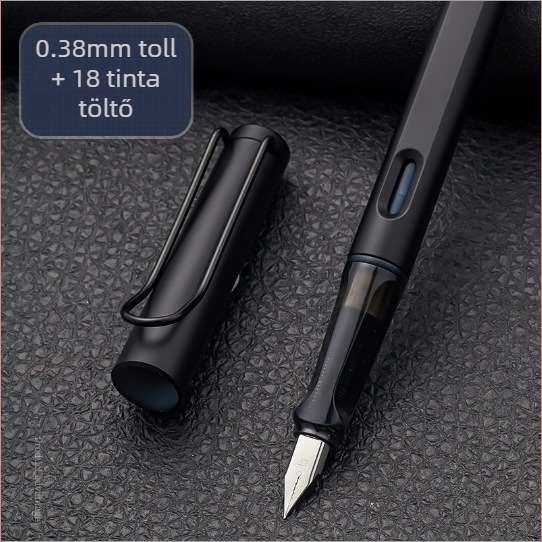 Kaligráfia toll 0.7/0.5 tollhegyekkel, cserélhető tintatartály, forgó tinta felszívás, műanyag test, modell gb0049