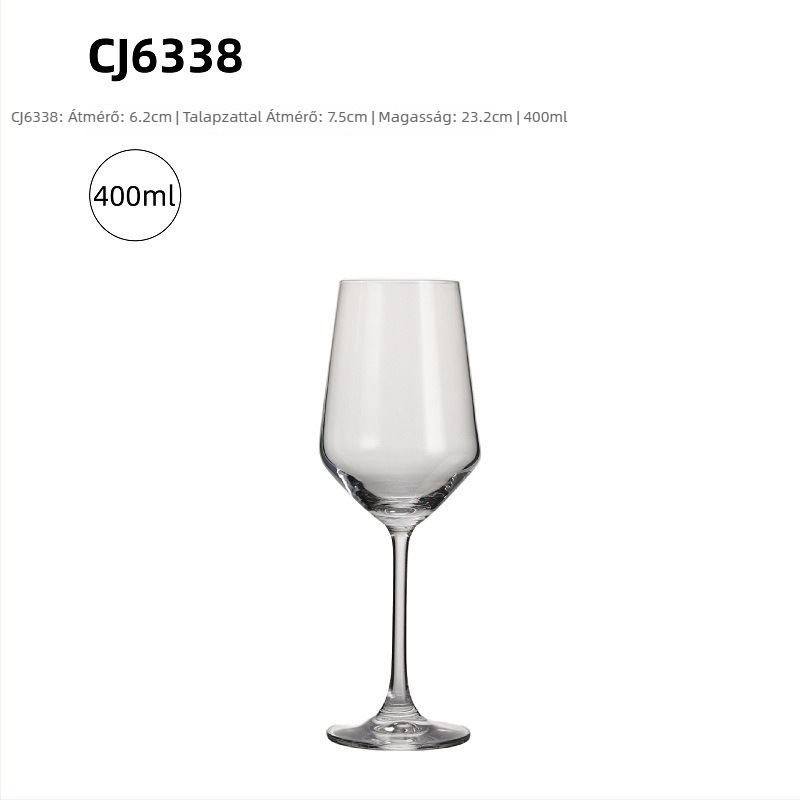 Vörösboros pohár Nordic stílusú, üveg, nyomtatott logó, testreszabás elérhető, prémium minőség