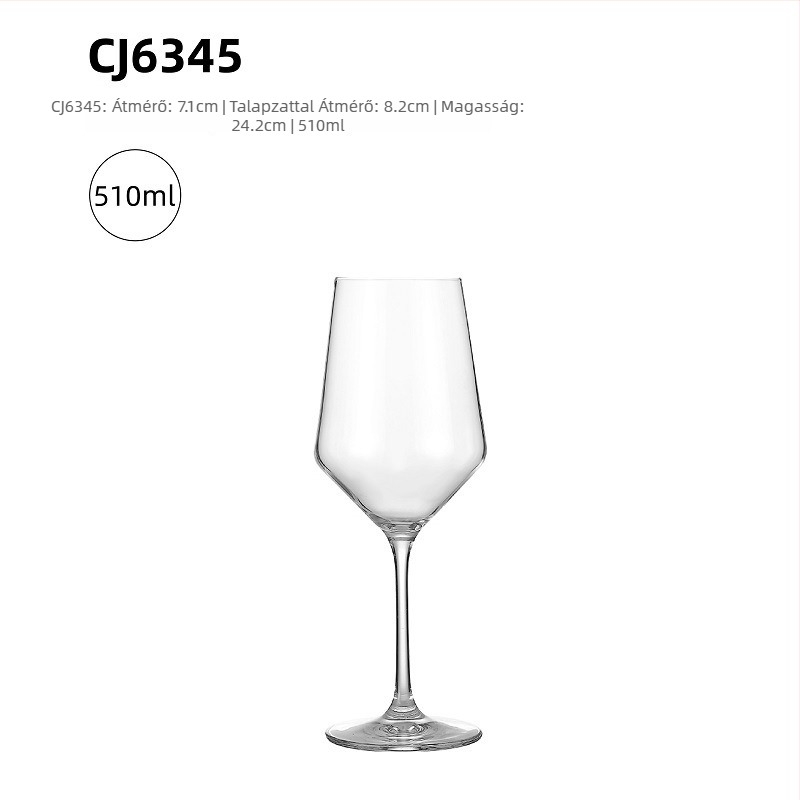 Vörösboros pohár Nordic stílusú, üveg, nyomtatott logó, testreszabás elérhető, prémium minőség