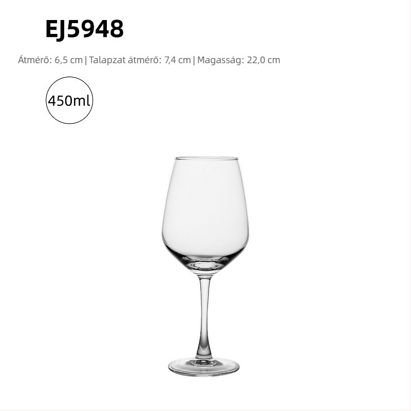 Vörösboros pohár Nordic stílusú, üveg, nyomtatott logó, testreszabás elérhető, prémium minőség