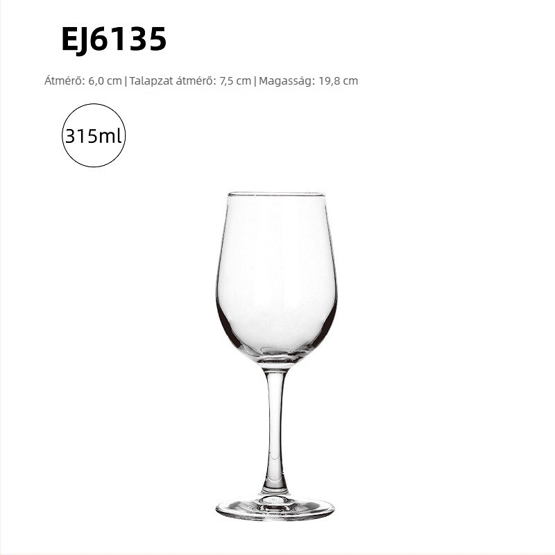 Vörösboros pohár Nordic stílusú, üveg, nyomtatott logó, testreszabás elérhető, prémium minőség