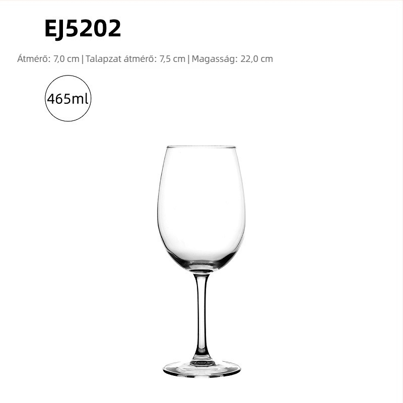 Vörösboros pohár Nordic stílusú, üveg, nyomtatott logó, testreszabás elérhető, prémium minőség