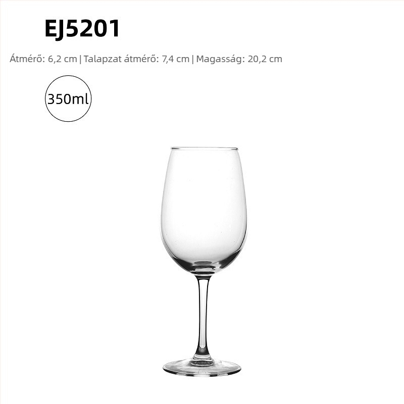 Vörösboros pohár Nordic stílusú, üveg, nyomtatott logó, testreszabás elérhető, prémium minőség