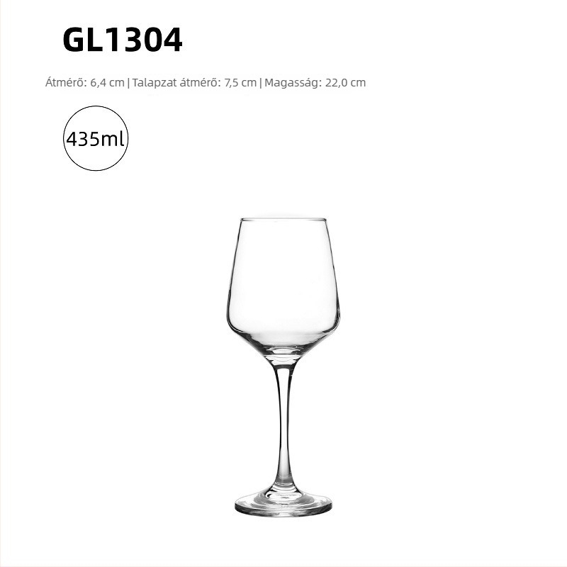 Vörösboros pohár Nordic stílusú, üveg, nyomtatott logó, testreszabás elérhető, prémium minőség