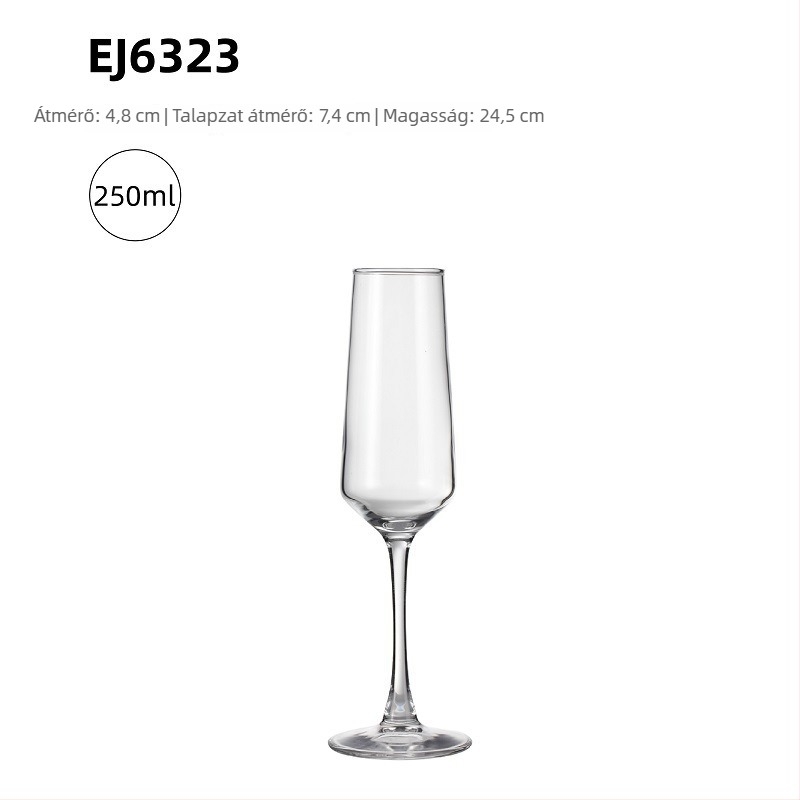 Vörösboros pohár Nordic stílusú, üveg, nyomtatott logó, testreszabás elérhető, prémium minőség