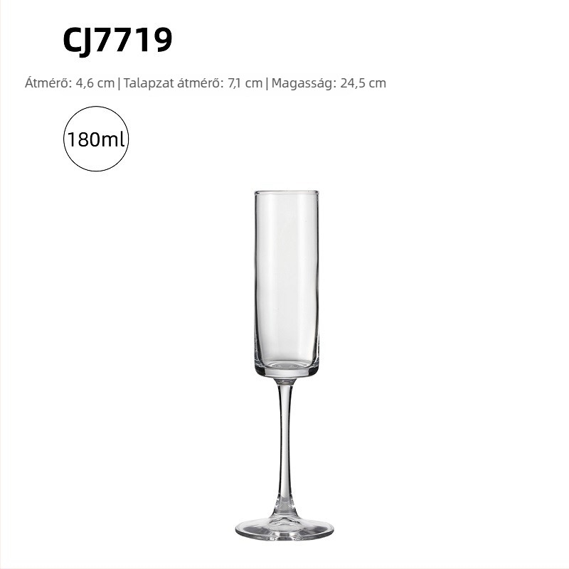 Vörösboros pohár Nordic stílusú, üveg, nyomtatott logó, testreszabás elérhető, prémium minőség