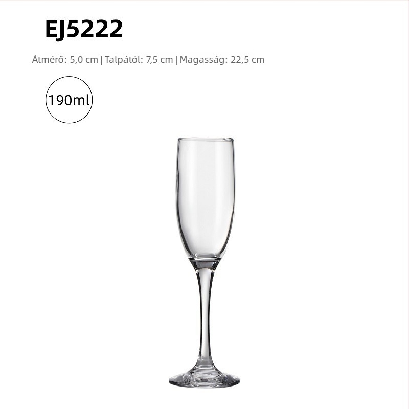 Vörösboros pohár Nordic stílusú, üveg, nyomtatott logó, testreszabás elérhető, prémium minőség