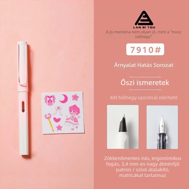 Műanyag toll, rotációs tinta-felvételi rendszer, irídium tollhegy, modell 7910, testreszabás elérhető