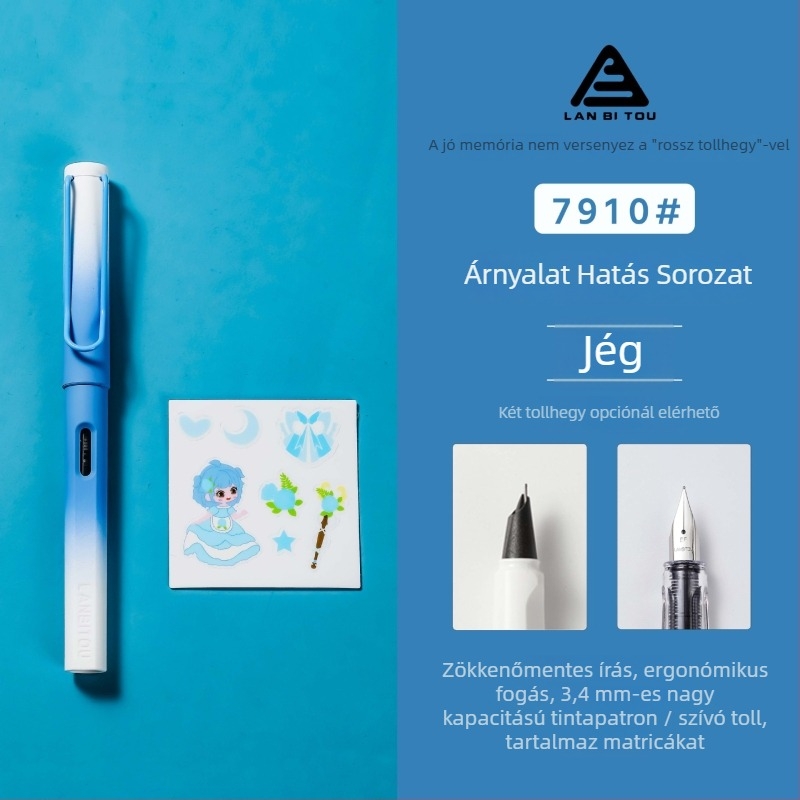 Műanyag toll, rotációs tinta-felvételi rendszer, irídium tollhegy, modell 7910, testreszabás elérhető