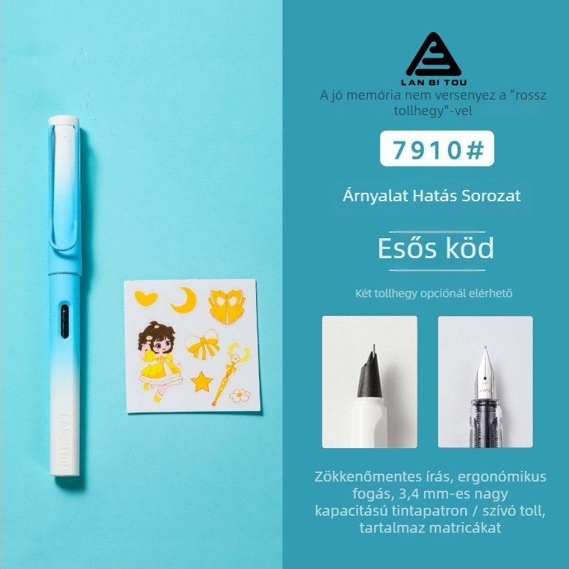 Műanyag toll, rotációs tinta-felvételi rendszer, irídium tollhegy, modell 7910, testreszabás elérhető