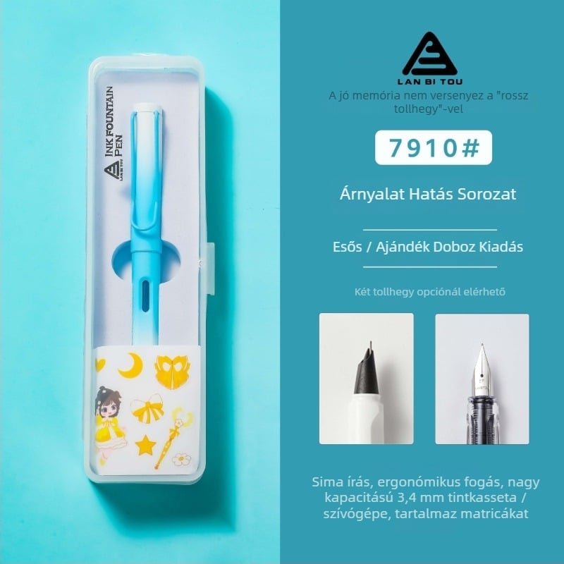 Műanyag toll, rotációs tinta-felvételi rendszer, irídium tollhegy, modell 7910, testreszabás elérhető