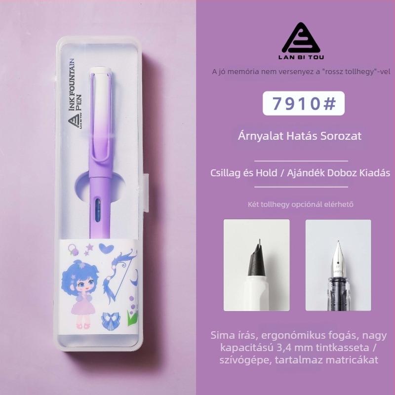 Műanyag toll, rotációs tinta-felvételi rendszer, irídium tollhegy, modell 7910, testreszabás elérhető