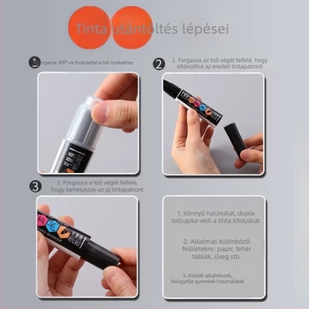 Fehértáblához csere tintaszacskó, modell WB-G9, 12 db/doboz, műanyag burkolat, vonalvastagság 1–2 mm, irodai használatra