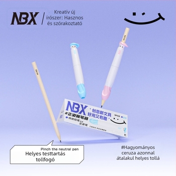 NBX Tollfogó gyerekeknek – testtartás javítása, tollhüvely silikon+ABS, dobozos készlet