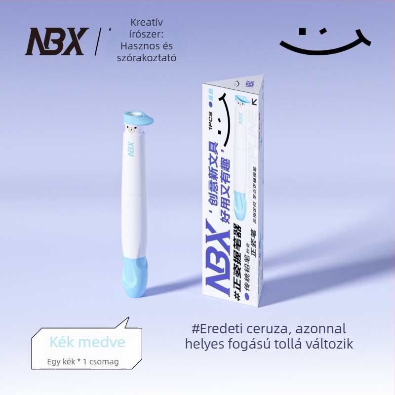 NBX Tollfogó gyerekeknek – testtartás javítása, tollhüvely silikon+ABS, dobozos készlet