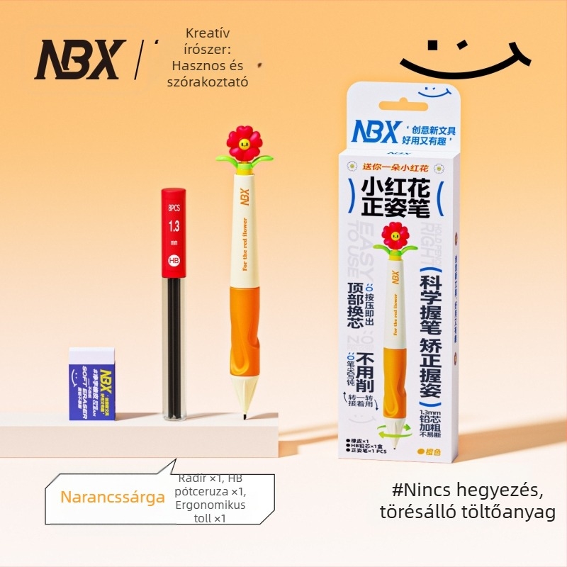 NBX Tollfogó gyerekeknek – testtartás javítása, tollhüvely silikon+ABS, dobozos készlet