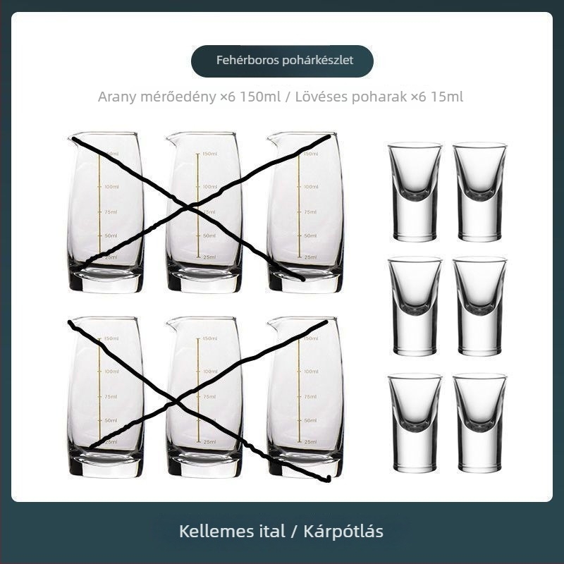 Dekantőrrel ellátott bor készlet mérő skálával, kis poharakkal és ajándékdobozzal — új kínai stílusban