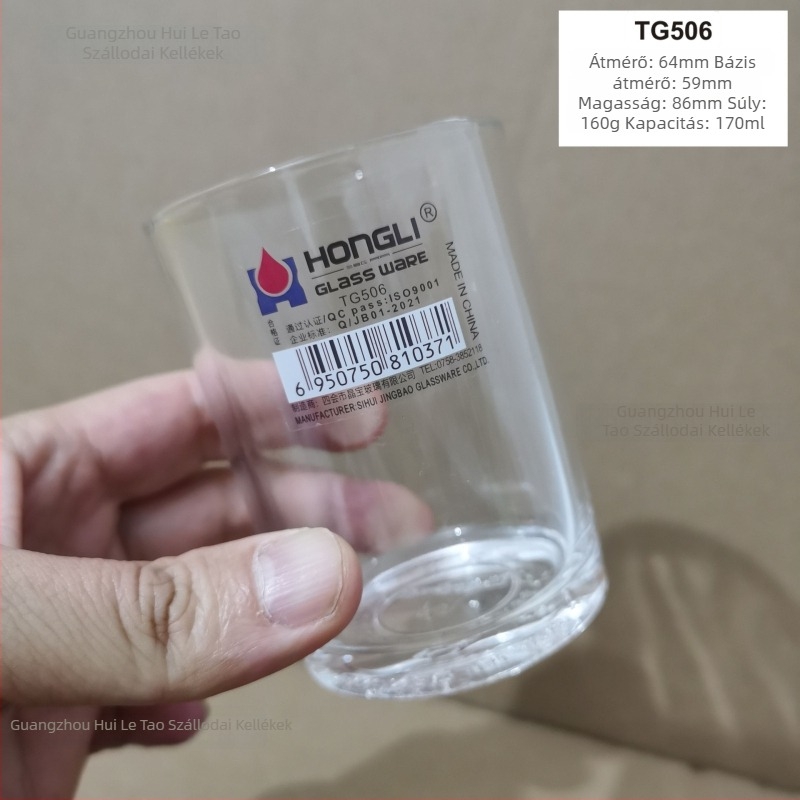 Nyolcszögletű edzett üvegpohár éttermi használatra, minimalistikus stílus, készlet 10+ darab