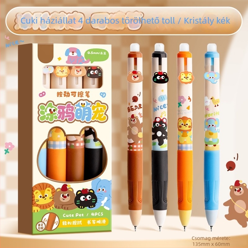 Reversal törölhető zselés toll általános iskolás diákok számára, 3. osztály, műanyag test, törölhető, hegy: St head