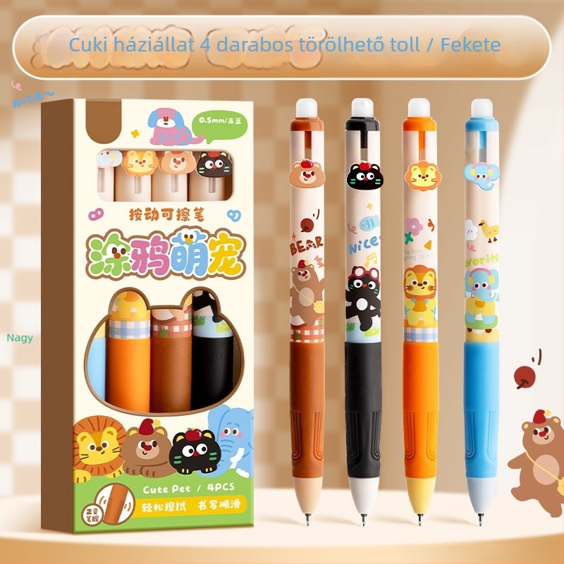 Reversal törölhető zselés toll általános iskolás diákok számára, 3. osztály, műanyag test, törölhető, hegy: St head