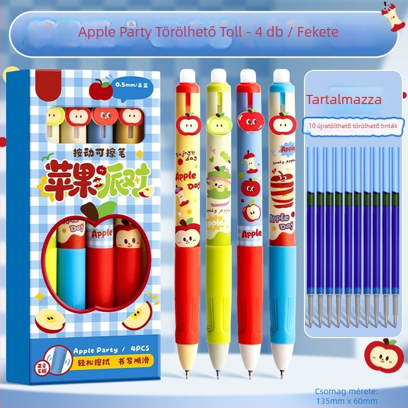 Reversal törölhető zselés toll általános iskolás diákok számára, 3. osztály, műanyag test, törölhető, hegy: St head