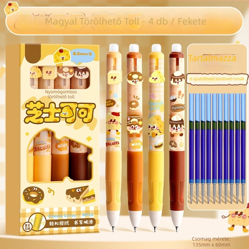 Reversal törölhető zselés toll általános iskolás diákok számára, 3. osztály, műanyag test, törölhető, hegy: St head