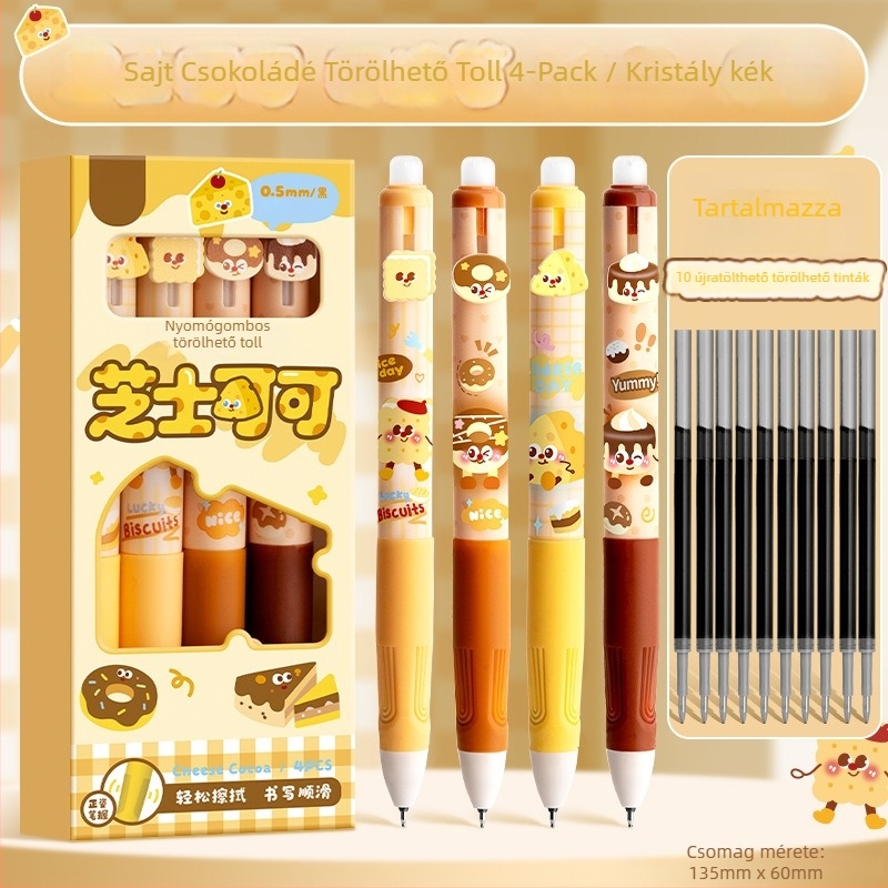 Reversal törölhető zselés toll általános iskolás diákok számára, 3. osztály, műanyag test, törölhető, hegy: St head