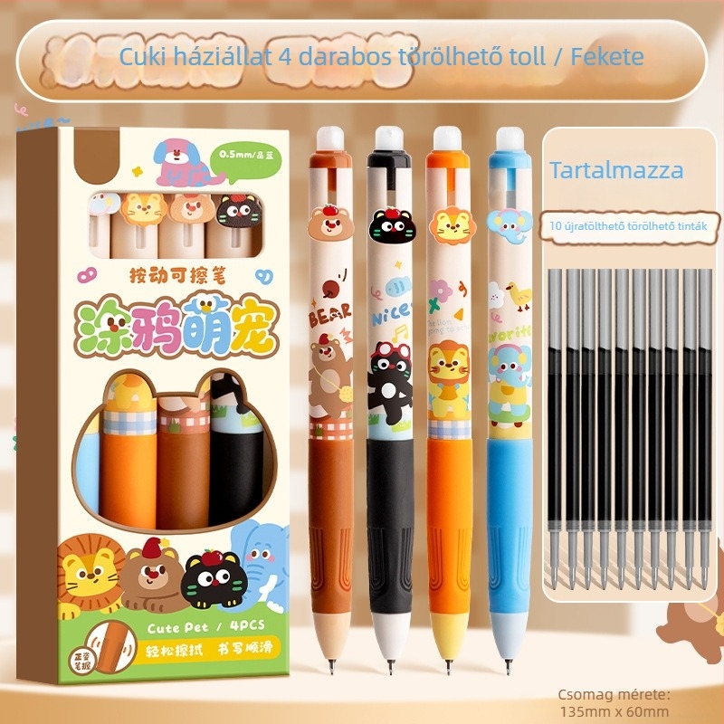 Reversal törölhető zselés toll általános iskolás diákok számára, 3. osztály, műanyag test, törölhető, hegy: St head