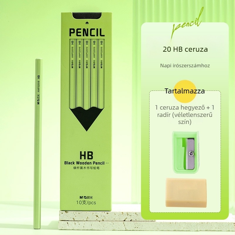 Műanyag burkolatú ceruza, hazai márka, HB/2B fokozat, általános iskola és óvoda számára