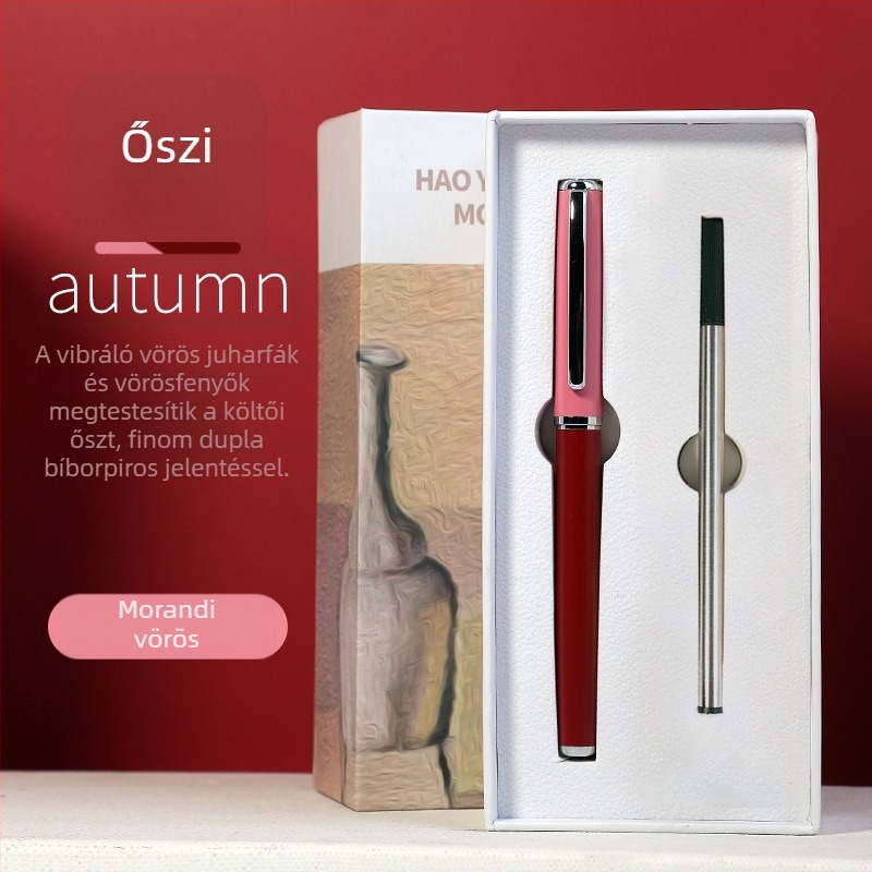 Biumi GB07 fém toll, tollhegy rozsdamentes acél, forgó tintaellátó rendszer, ajándékdoboz