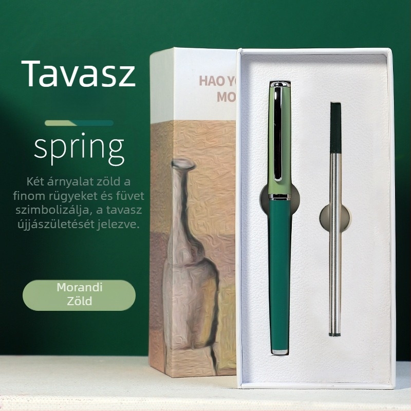 Biumi GB07 fém toll, tollhegy rozsdamentes acél, forgó tintaellátó rendszer, ajándékdoboz