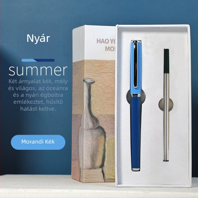 Biumi GB07 fém toll, tollhegy rozsdamentes acél, forgó tintaellátó rendszer, ajándékdoboz