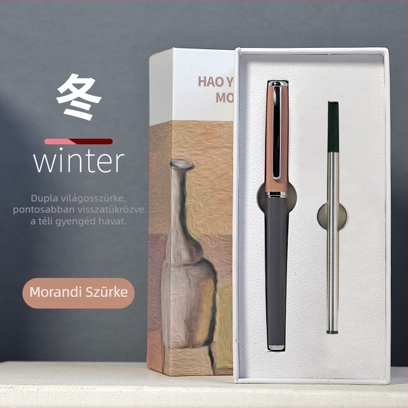 Biumi GB07 fém toll, tollhegy rozsdamentes acél, forgó tintaellátó rendszer, ajándékdoboz