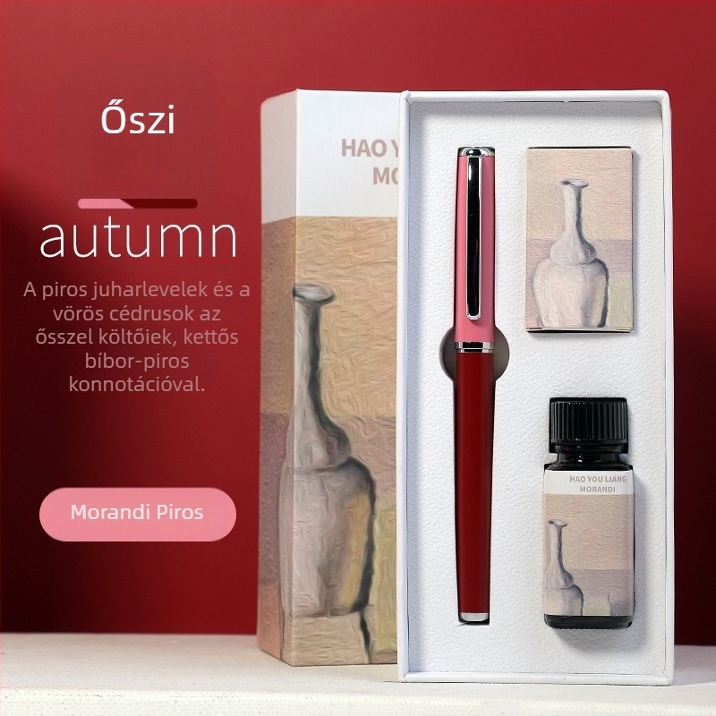 Biumi GB07 fém toll, tollhegy rozsdamentes acél, forgó tintaellátó rendszer, ajándékdoboz