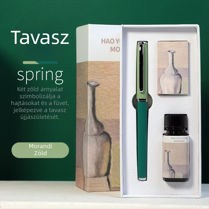 Biumi GB07 fém toll, tollhegy rozsdamentes acél, forgó tintaellátó rendszer, ajándékdoboz