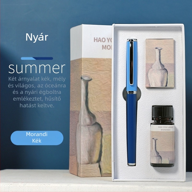 Biumi GB07 fém toll, tollhegy rozsdamentes acél, forgó tintaellátó rendszer, ajándékdoboz