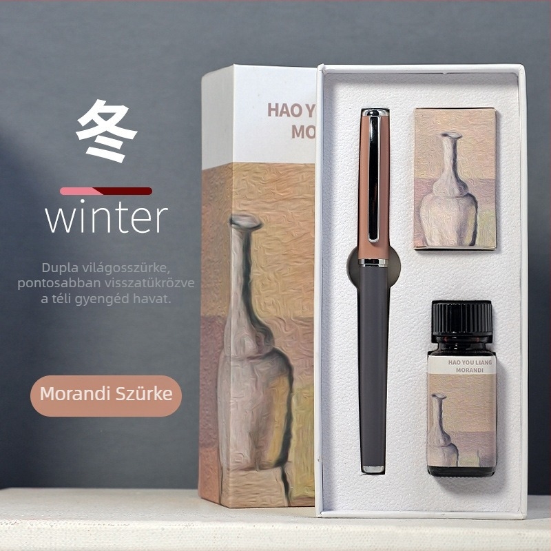 Biumi GB07 fém toll, tollhegy rozsdamentes acél, forgó tintaellátó rendszer, ajándékdoboz