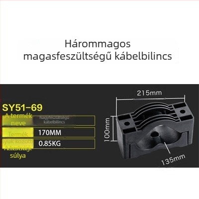 CHKL Magasfeszültségű szekrény kábelfogó; háromvezetős kábelekhez; tűzálló nylon