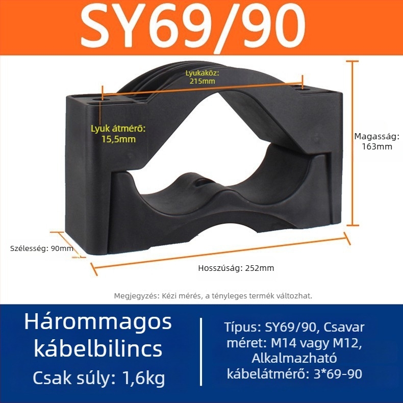 CHKL Magasfeszültségű szekrény kábelfogó; háromvezetős kábelekhez; tűzálló nylon