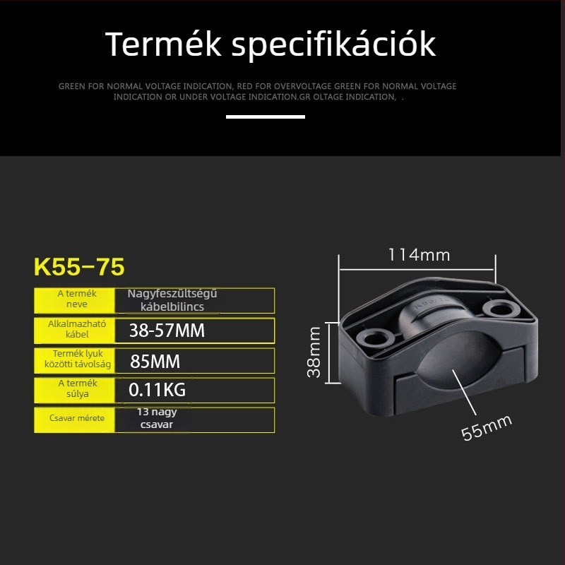 CHKL Magasfeszültségű szekrény kábelfogó; háromvezetős kábelekhez; tűzálló nylon