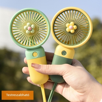 USB-töltésű kézi mini asztali ventilátor – műanyagból, csendes, egyszerű és divatos, irodai használatra