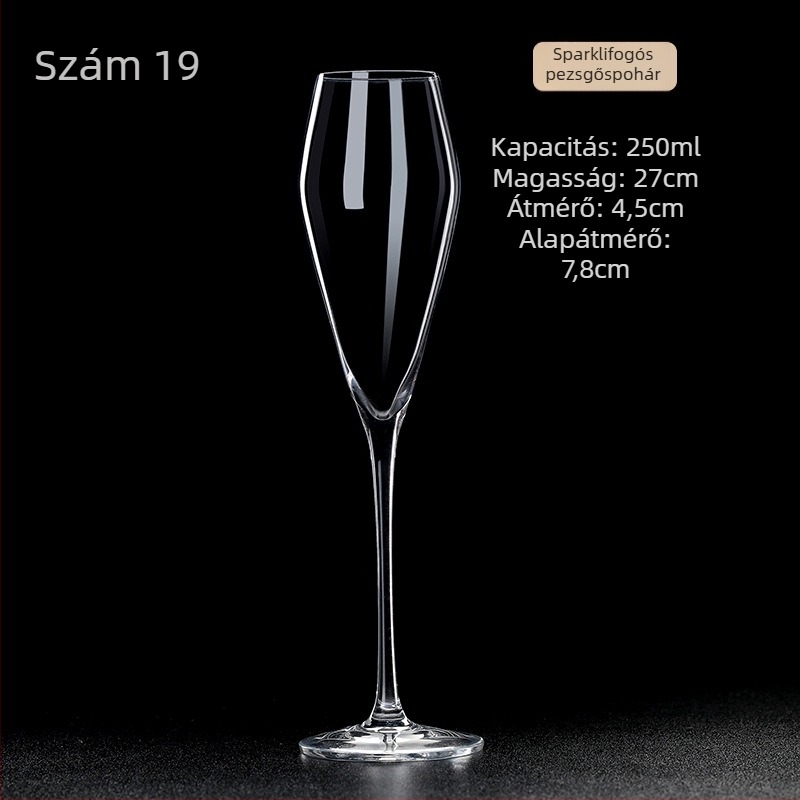 Kristály pohár vörösborhoz, kézzel készített, kapacitás 601–700 ml, modern letisztult stílus, logó testreszabás