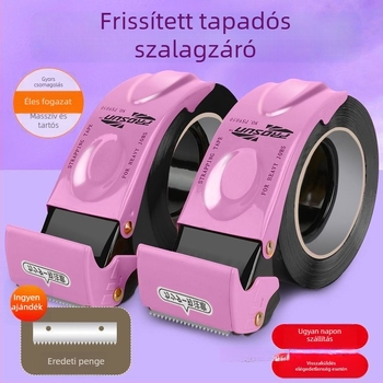 Fémes kézi szalagvágó csomagoláshoz, modell W2, 4–5 cm széles szalaghoz, 1 vagy 3 penge verzió