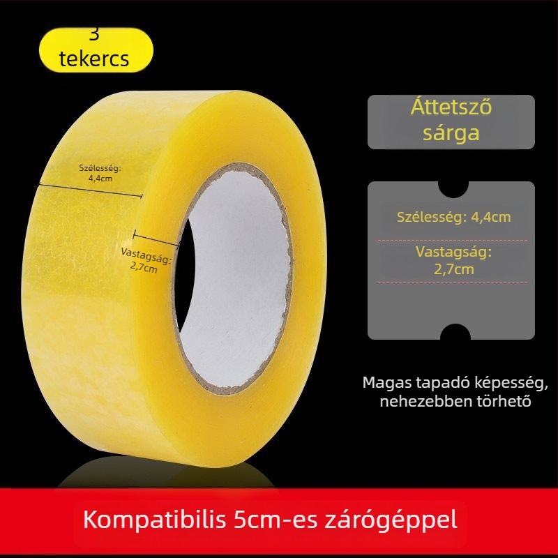 Fémes kézi szalagvágó csomagoláshoz, modell W2, 4–5 cm széles szalaghoz, 1 vagy 3 penge verzió